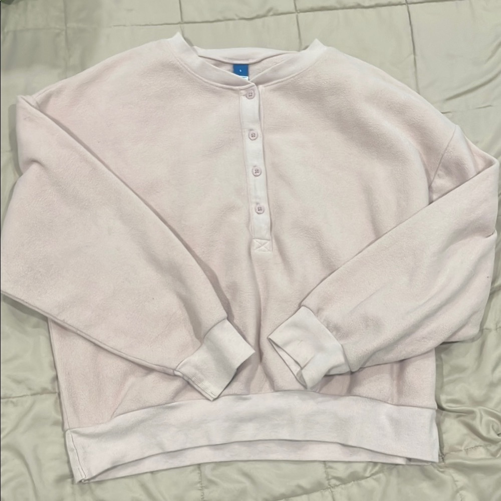 Old Navy Cream Crewneck Sweater Soft Cotton Blend